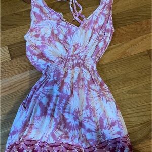 BeBop Pink and White Patterned romper